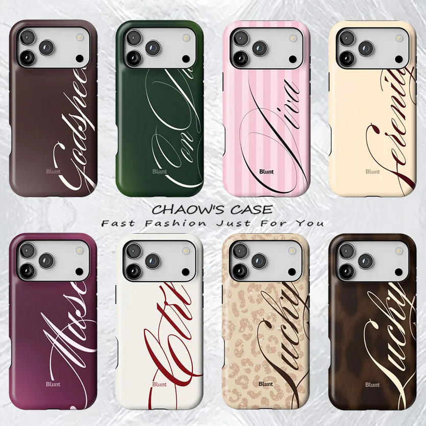 Luxury Retro Cursive Font Phone Case for iPhone 17 17e 16e 1