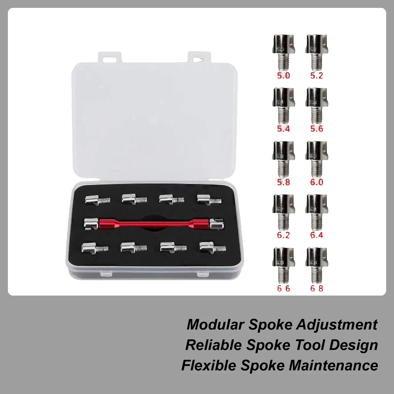 

Ключ для мотоциклетных спиц, портативные нескользящие инструменты для ремонта, 5-6,8 мм, ключ для мотоциклетных спиц для обслуживания дороги, дома, гаража