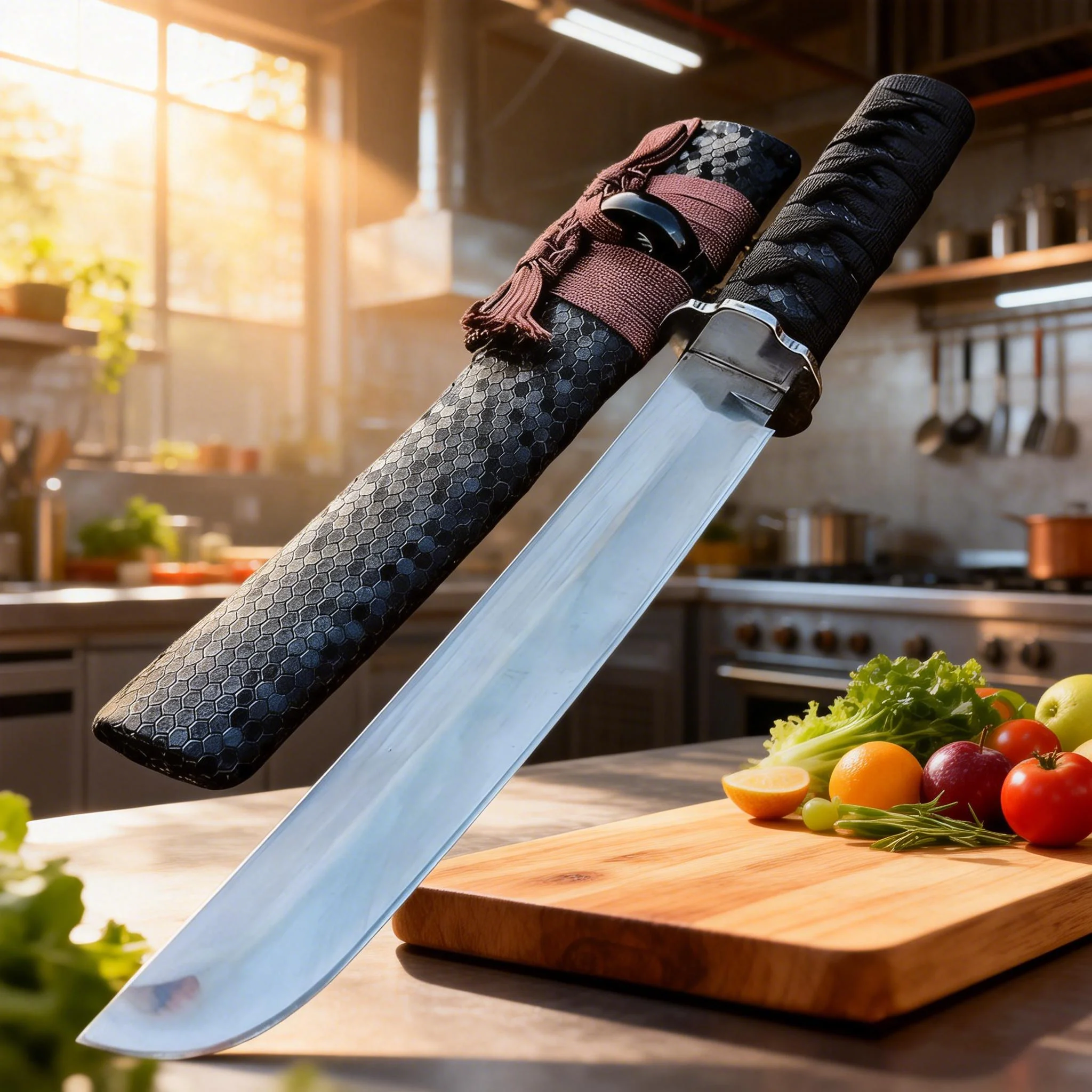 High-hardness pig and sheep slaughtering, butcher's meat cutting knife, kitchen accessories, high-carbon steel straight knife