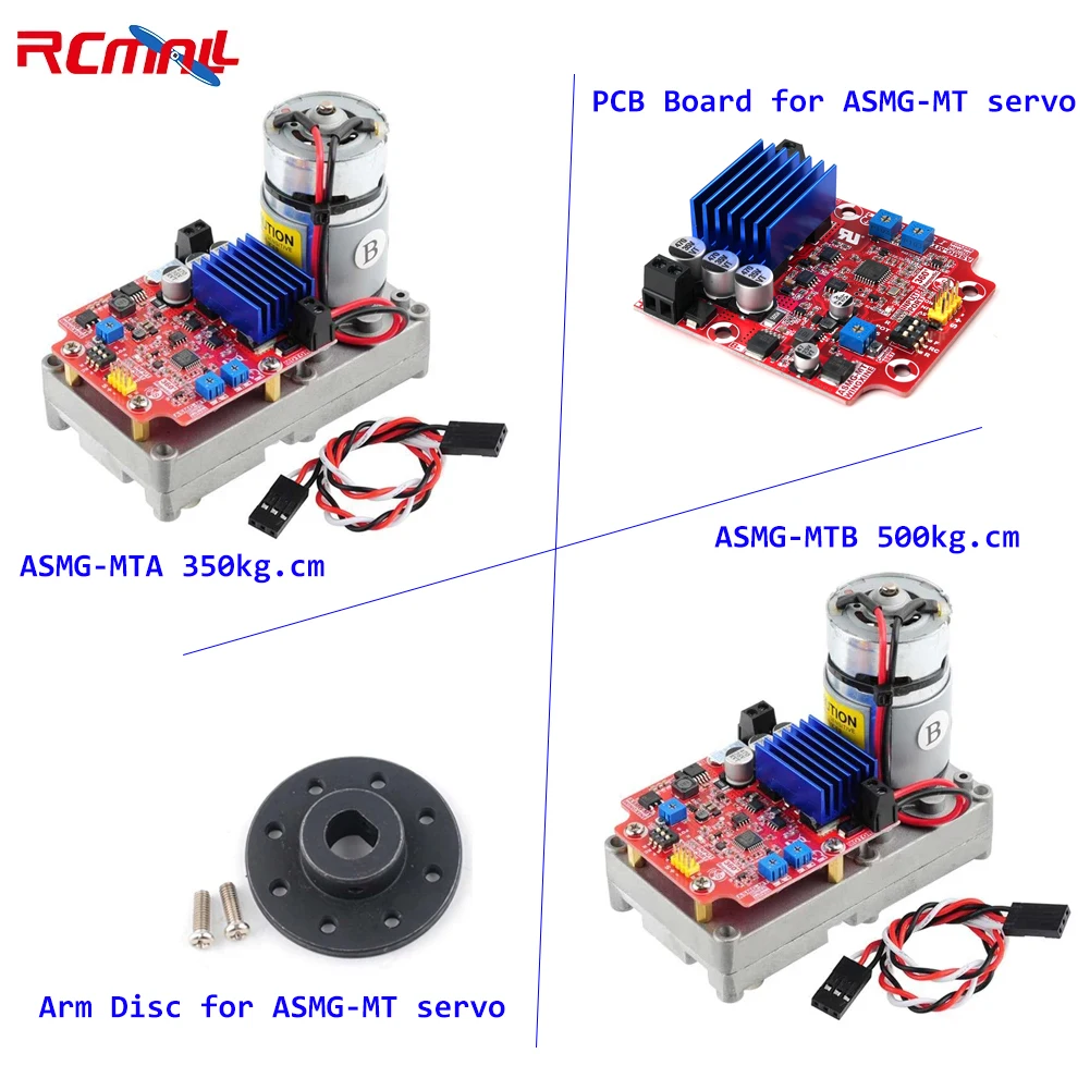 

ASMG-MT Series 350KG 500KG Magnetic Encoding Servo 360 Degree High Torque Digital Servo Large Robotic Manipulator for Robot Car