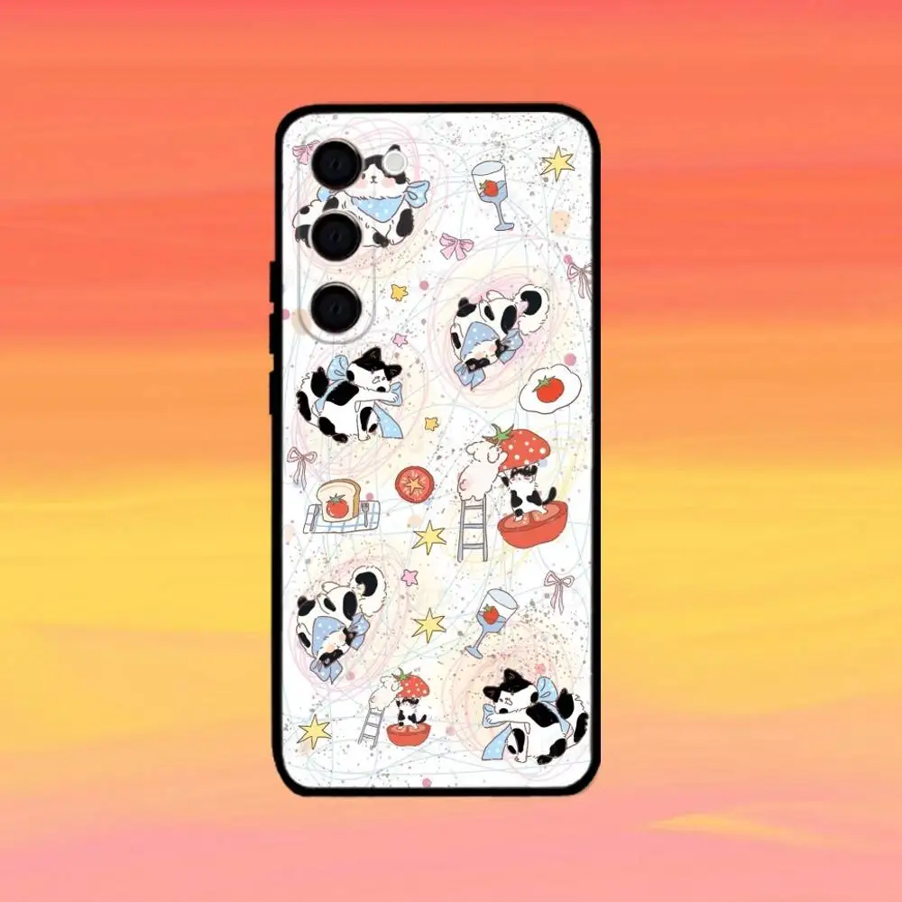 حافظة هاتف لطيفة على شكل حرف K لهاتف سامسونج جالاكسي A73، A72، A71، A70، A53، A52، A51، غطاء أسود ناعم آخر #2