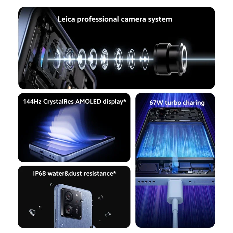 Global Version  Xiaomi 13T 5G Smartphone 144Hz AMOLED Displa 67W charing 50MP Leica Camera IP68 Water MTK Dimensity 8200 Ultra image 6