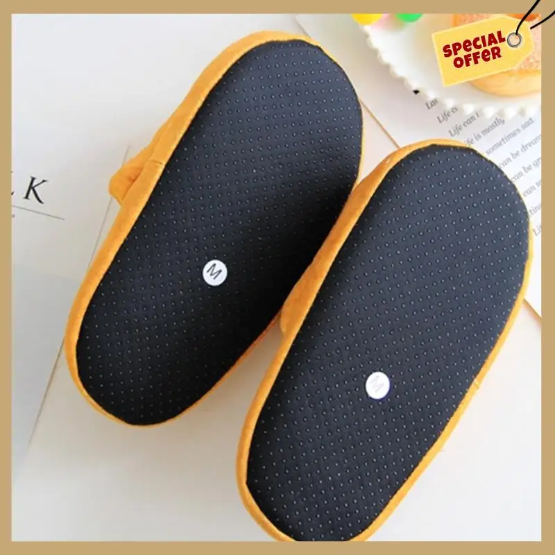 

Classy-2Piece Simulation Foodie Bread Burger Anti-Slip Plush Warm Cotton Slippers Elf Shoes ,Type A(M)