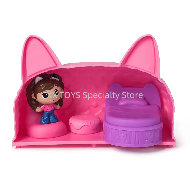 Maison de course de Gabby pour filles, ensemble de jeu, salle de château Mercat Cakey, maison de jeu animée Rick FigAuckland, cadeaux jouets