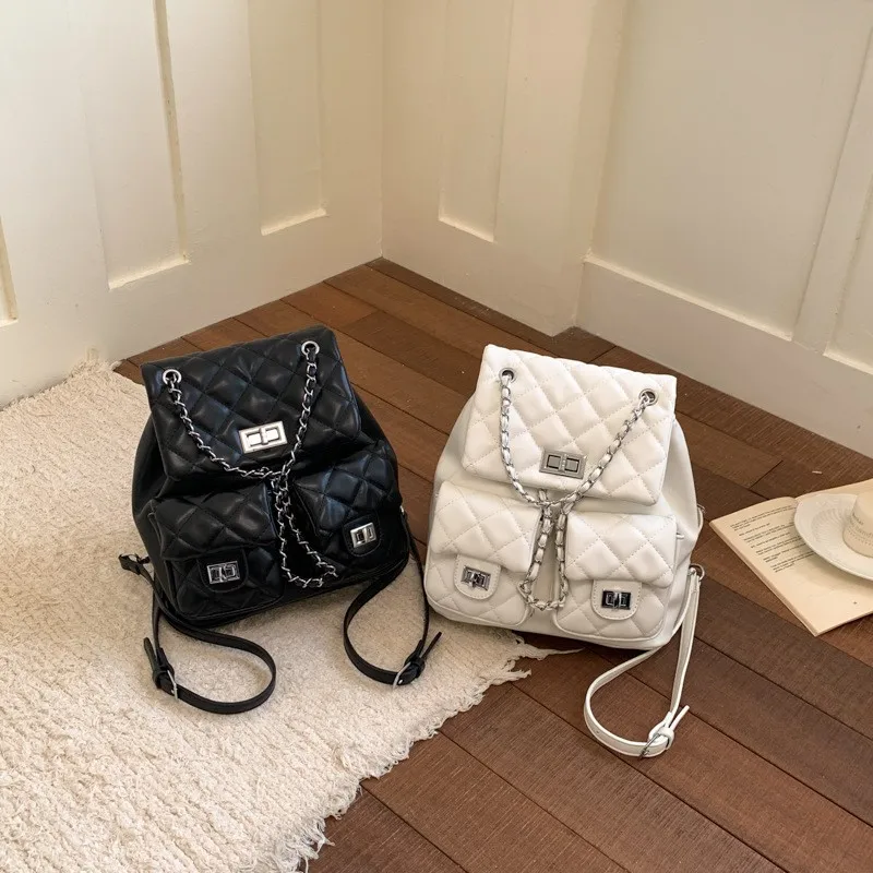 commute-women's-bucket-bag-double-shoulder-rucksack-korean-style-diagonal-crossbody-bag-high-end-sensation-lattice-pattern