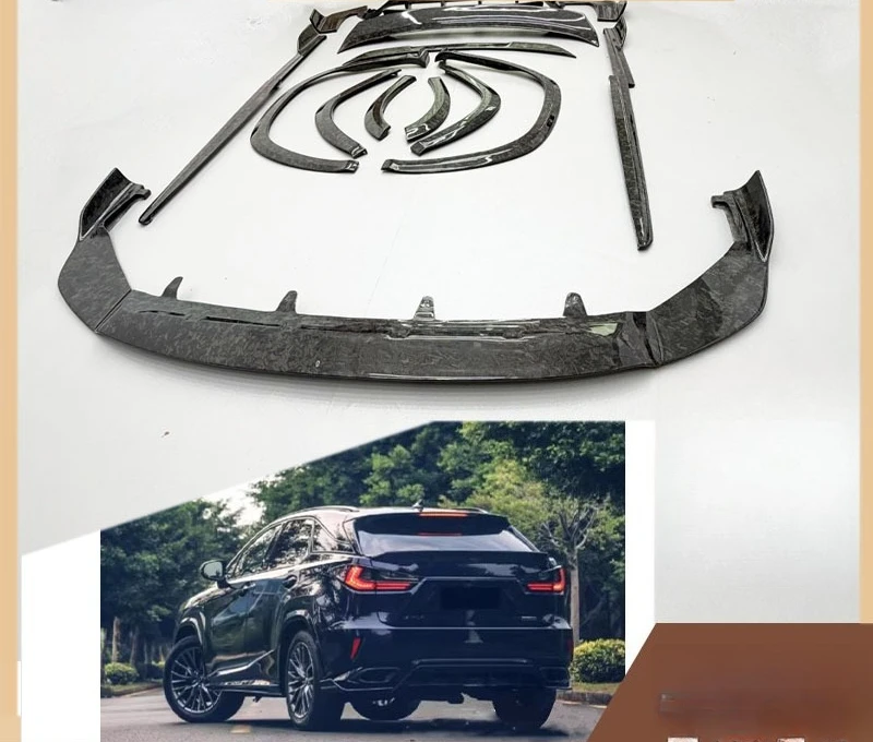 Carbon Fiber Forged Pattern Kit, Front Lip, Rear Lip, Side Skirts for Lexus RX300 RX450h, Car Body Parts view 2