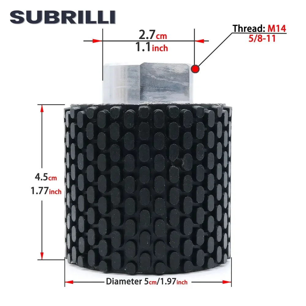 SUBRILLI 2inch Diamond Drum Wheel For Polishing Granite Marble Sink Hole Stone Edge Abrasive M14 5/8-11 Thread Polish Kit