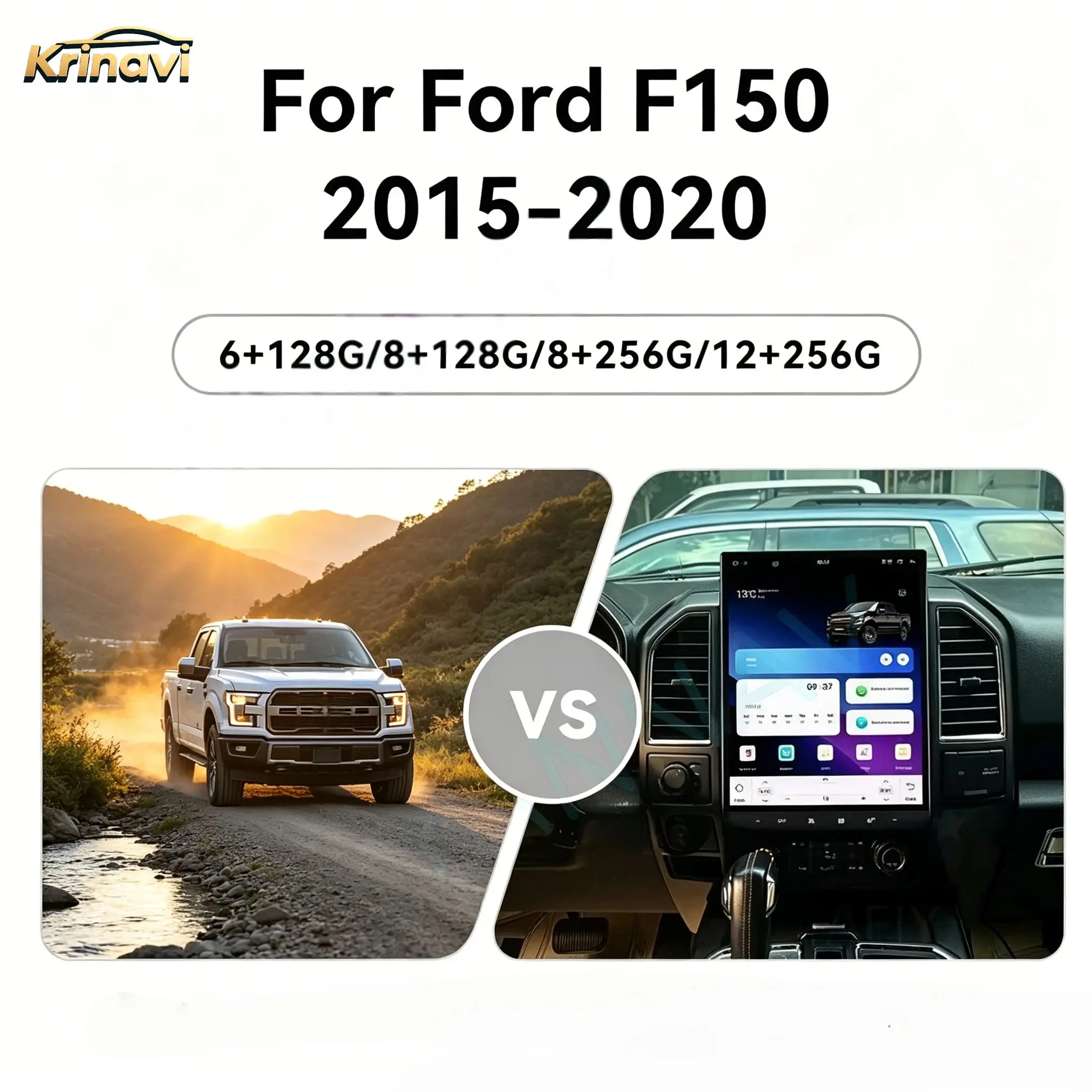 

16.2 Inch Android 13 Carplay 4G WIFI Car Radio GPS Navigation Smart Multimedia Player For Ford Expedition F150 2015-2021