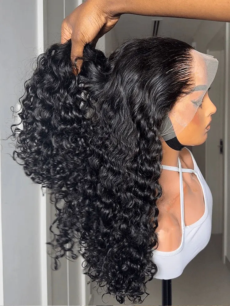 13x6 Jerry  Curly Human Hair Wigs 36 inch Long 13x4 HD Lace Frontal Human Hair Wigs Jerry Water Curly Wave Lace Front Wigs
