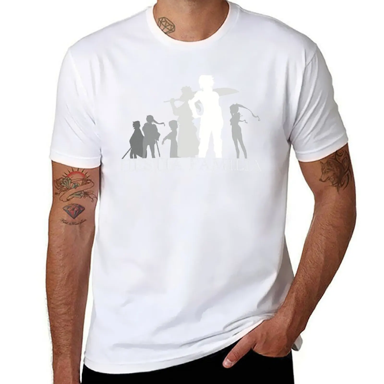 

silhouette design of familia hestia members from anime danmachi or is it wrong to pick up girl in dungeon drawn in pop a T-Shirt