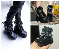 1/3 1/4 man boy girl woman  SD AOD DOD BJD MSD Dollfie Synthetic Leather PU Shoes black white brown shoes YG039