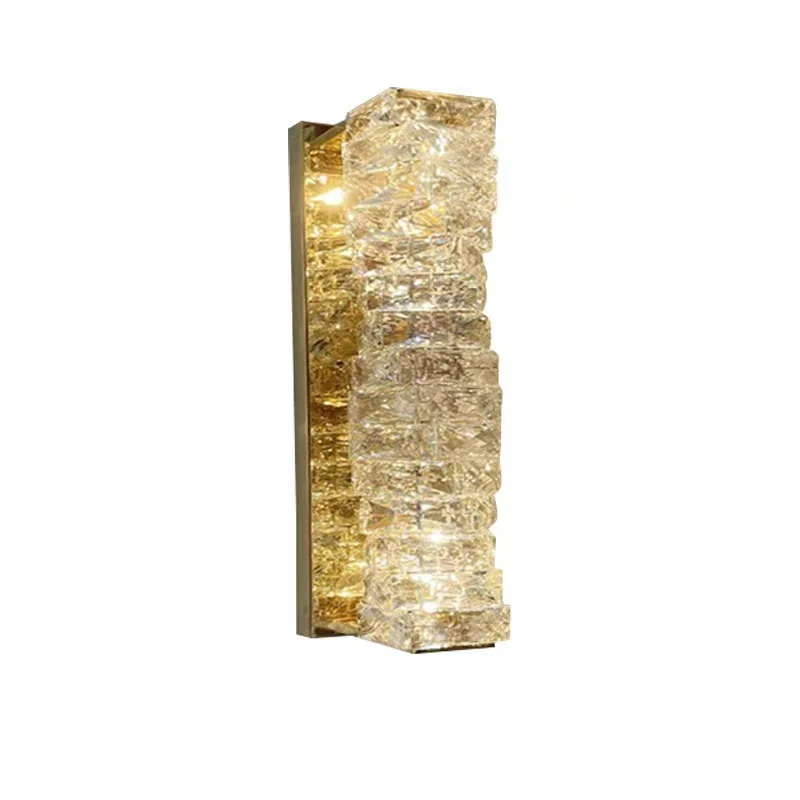 

Light luxury crystal lamp, living room TV background wall wall lamp, bedroom