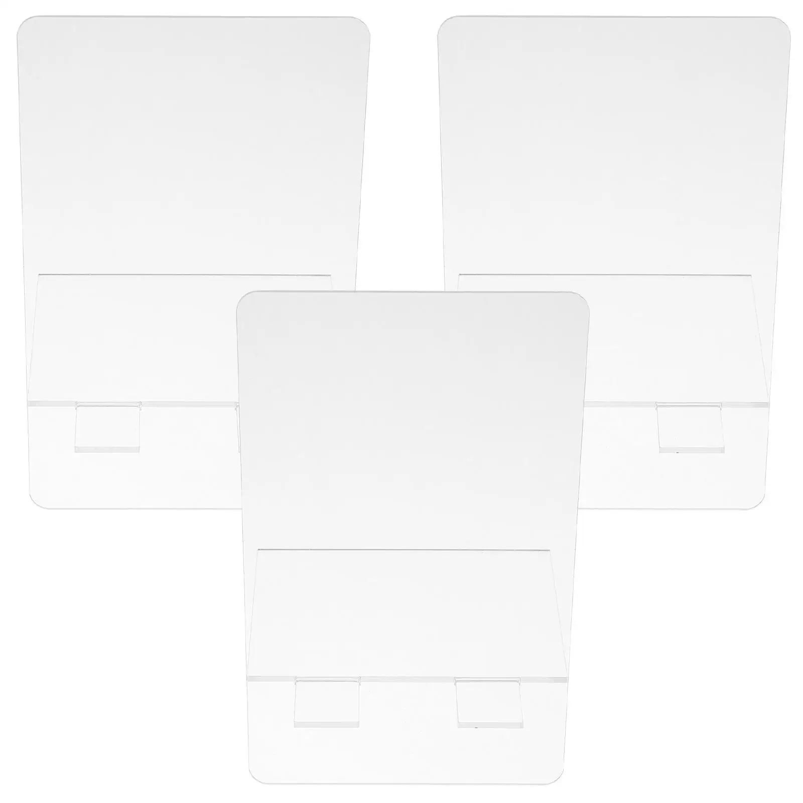 3 Pcs Acrylic Memo Board 9x15cm Dry Erase Boards Desktop Writing Pad Clear Student Multi function Note Office Supply Table Board