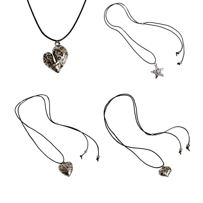 Trendy Leopard Heart Pendant Necklace for Those Who Love Distinctive Styles