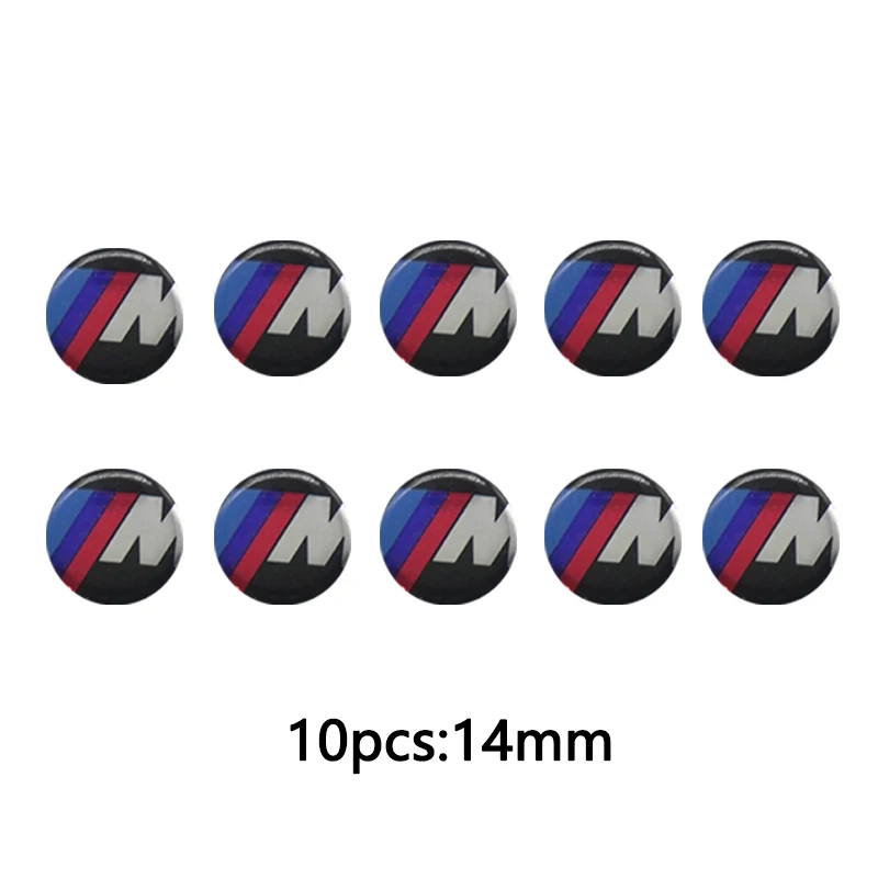 Für BMW M X3 X5 E46 E90 E60 F10 F30 E39 E36 F20 E87 E92 11/14mm Auto-Emblem Schlüsselgehäuse-Aufkleber Fernbedienungs-Dekor Zubehör