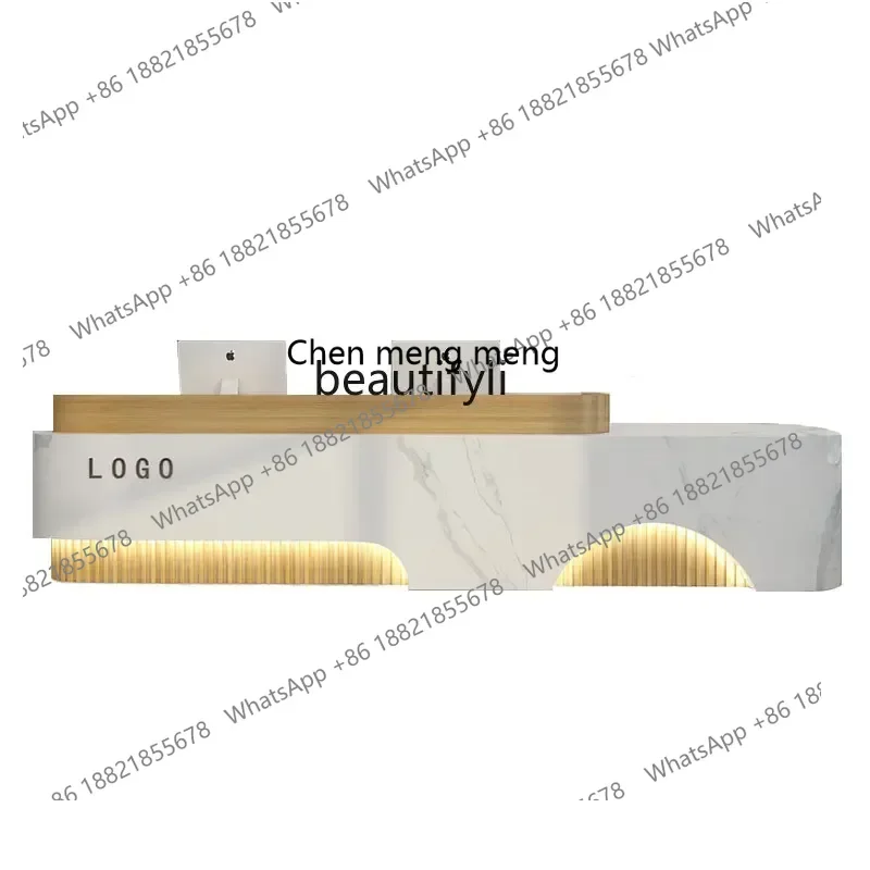 Checkout page Simple Modern Clothing Store Bar Counter Light Luxury Counter Table Tea House Customized Hotel Company Front Desk