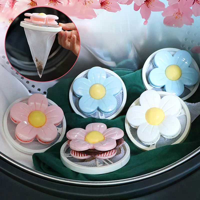 Washing Machine Hair Catcher Pet Hair Removal Floating Clothes Collector Filter Mesh Dirty Fiber Laundry Bag Cleaning Tools 2025