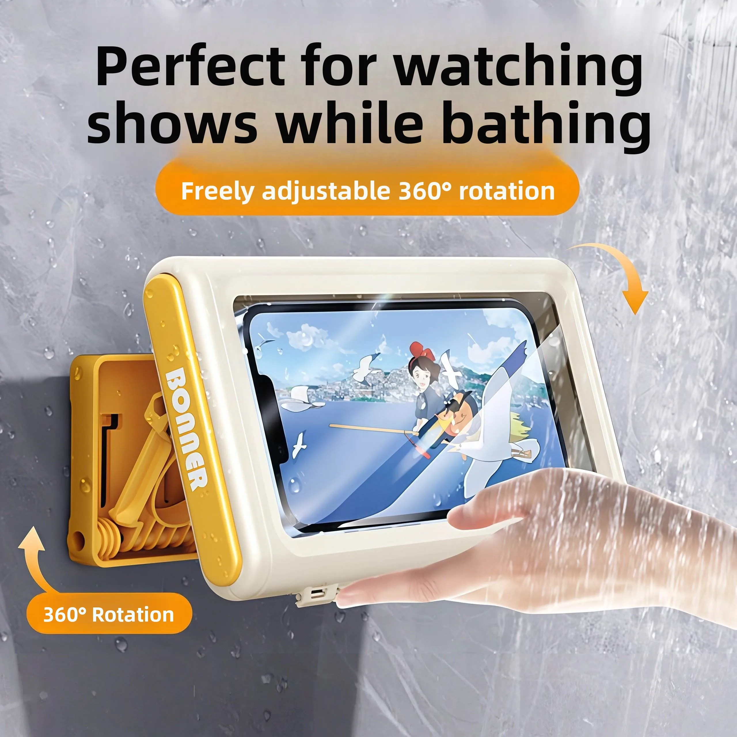

Bathroom Waterproof Mobile Phone Box Lazy Bracket for Watching TV in Bath Room Play Phone in Toilet Handy Storage Organizer