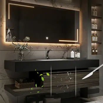 Skříňka do pračky se zásuvkami, koupelnová sada se zrcadly, sloupek nábytku, úzký úložný prostor v rohu, uzavřená skříňka na toaletu, Casa Arredo 6 nejlepší prodej skříňka pračky - №5