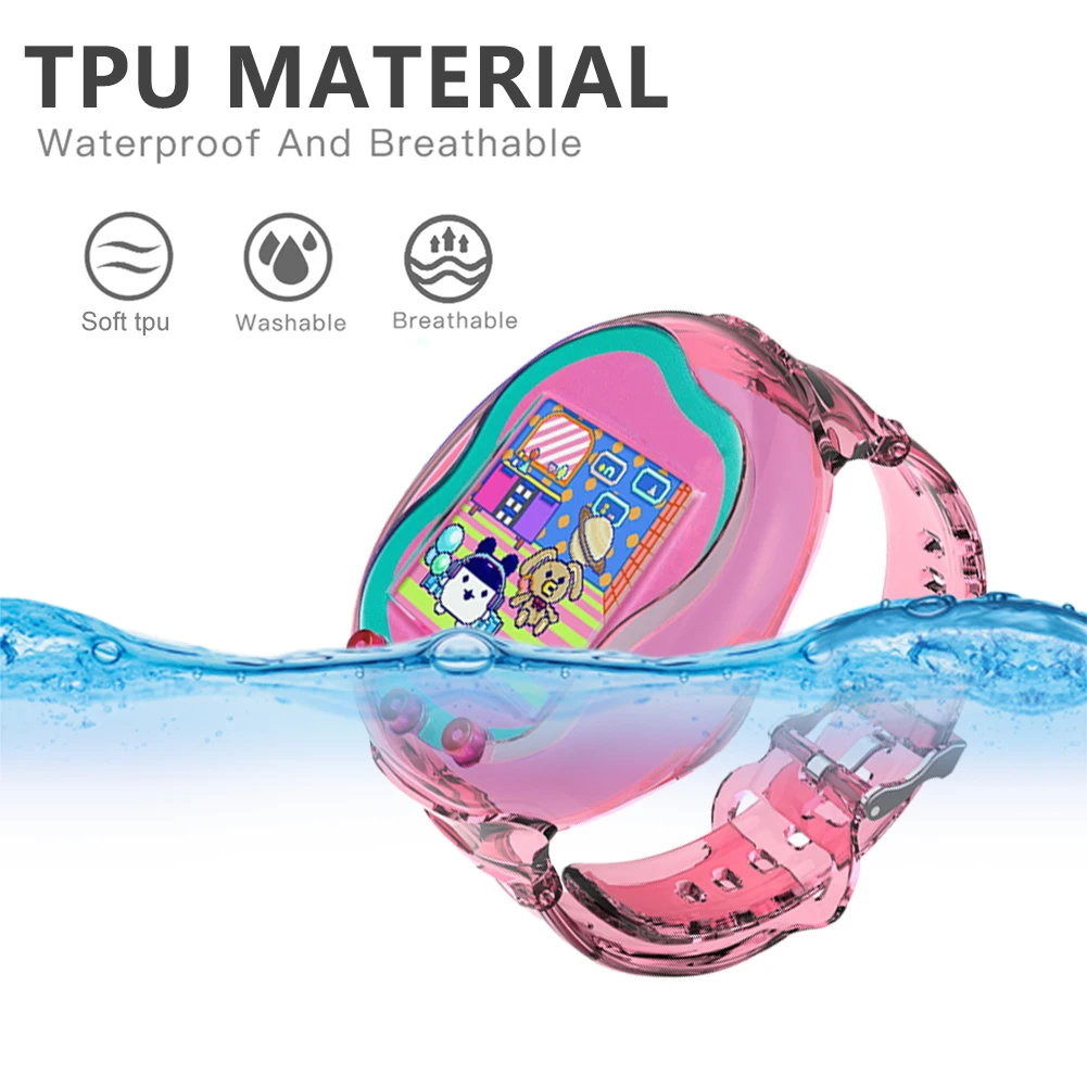TPU 충격 방지 밴드 보호 커버, 다마고치 유니 워셔블 인터랙티브 가상 애완 동물 밴드, 어린이 십대 6.3
