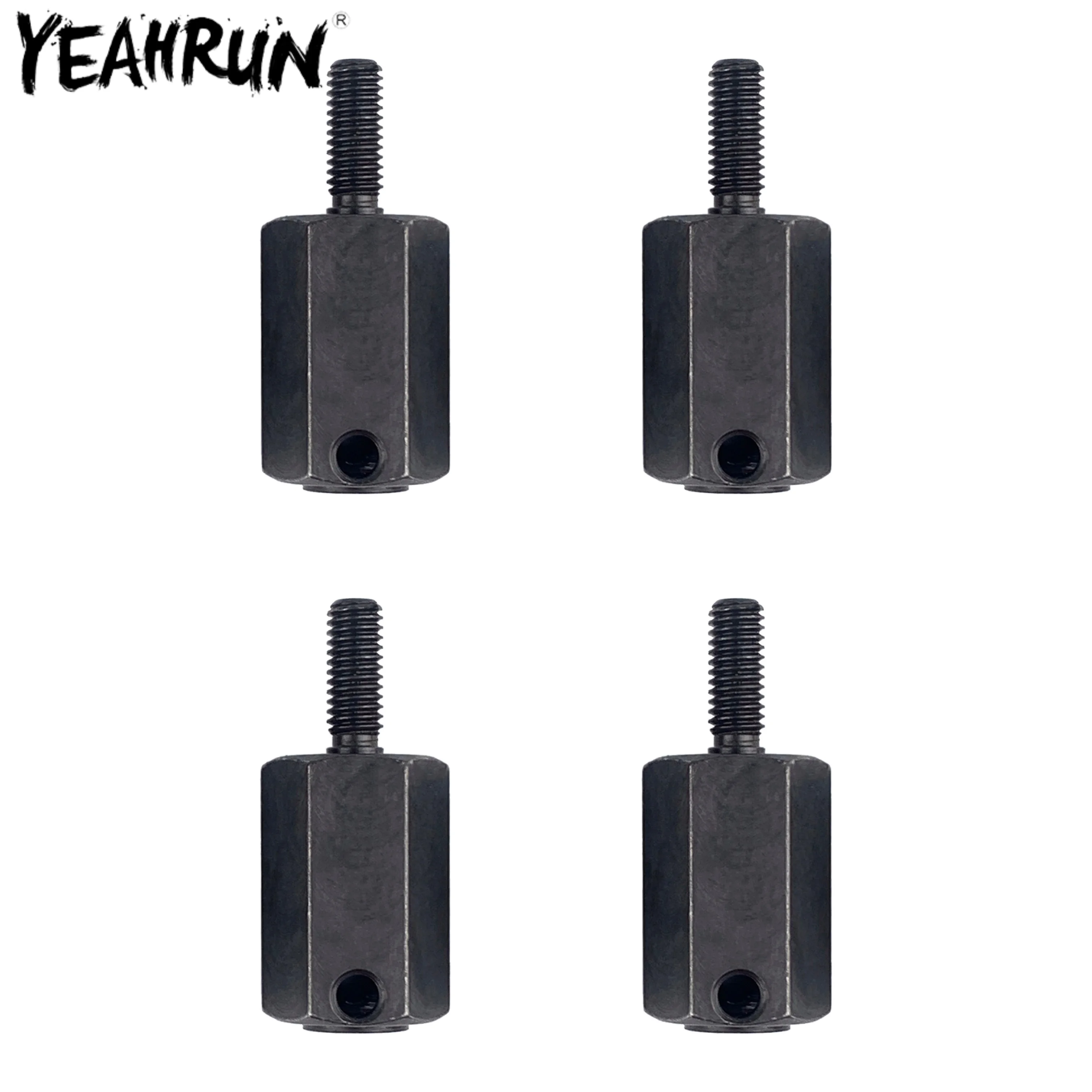 YEAHRUN 1Set Steel Adapter Combiner Widen Single to Double Wheels Modified Kit for 1/6 Axial SCX6(AXI05000) RC Crawler Car