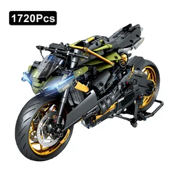 Technical Expert Speed Motorcycle Racing Sport Car Model Building Blocks City Locomotive Motorbike Construction Bricks Toys Gift