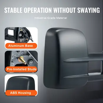 SucceBuy 2件裝拖車後視鏡,適用於雪佛蘭Silverado(1988-2007)/GMC,帶盲點凸面廣角鏡,可有效過濾視線。 8 最佳銷售 天使眼後視鏡 - №4