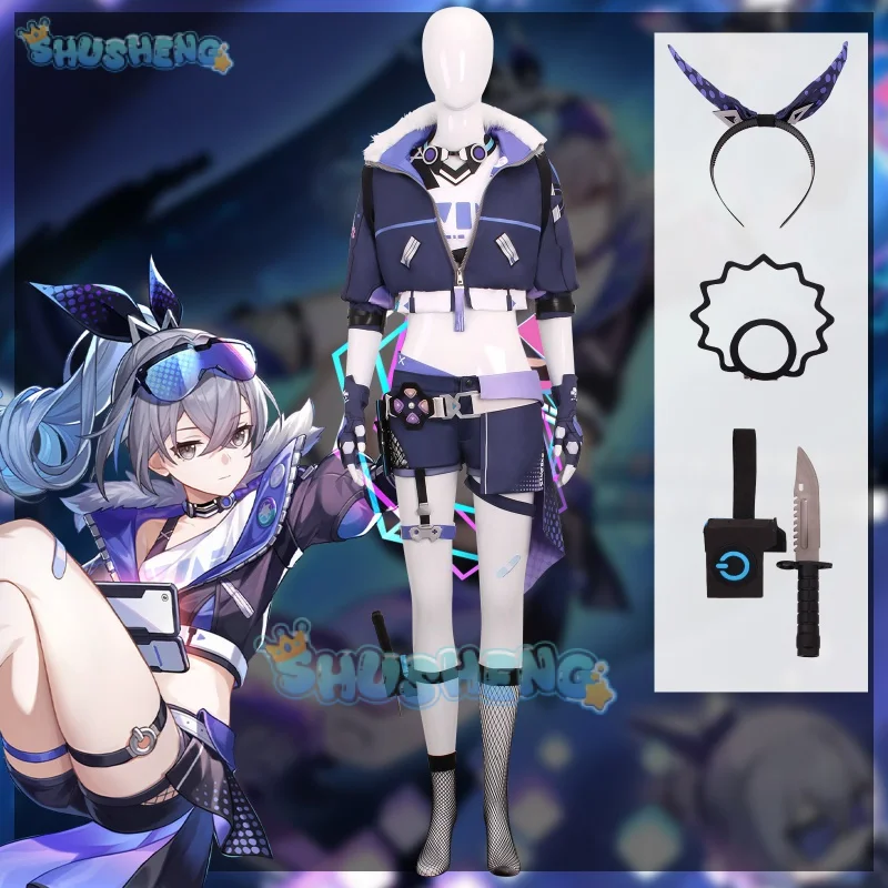 

Honkai Star Rail Silver Wolf Cosplay Costume Set For Women Hacker Set