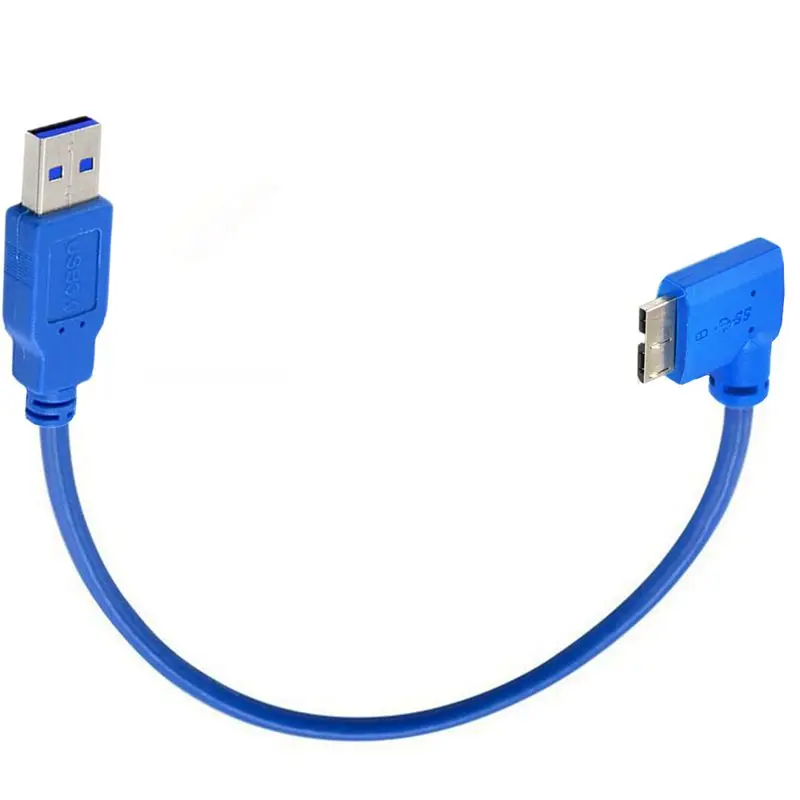 USB 3.0 A male Micro B 90 degree elbow left and right Portable storage device digital camera cable data cable