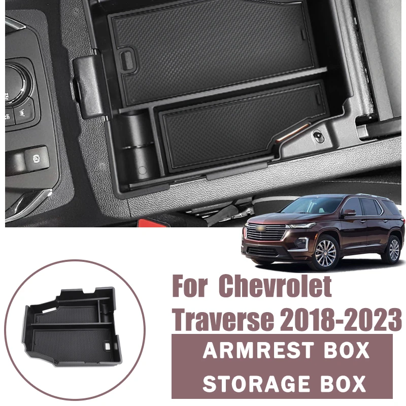 

For Chevrolet Traverse 2018-2023 Armrest Storage Box Stowing Tidying Organizer Box Car Interior Accessories Supplies