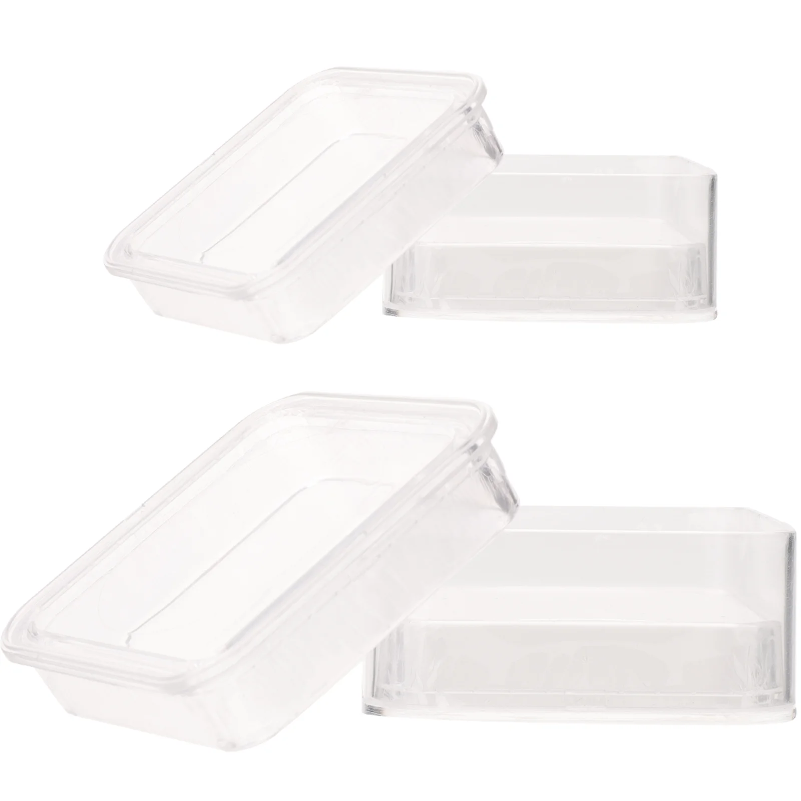 

2pcs Clear Film Storage Boxes Film Jewelry Cases Jewelry Organizers For Earrings Rings Necklaces Bracelets Lightweight Compact