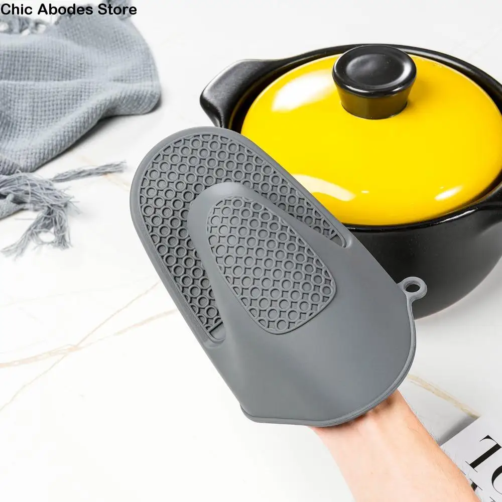 

Baking Accessories Thickened Silicone Oven Mitts Anti-scald Non-Slip Oven Glove High Temperature Resistant Hand Clip Kitchen