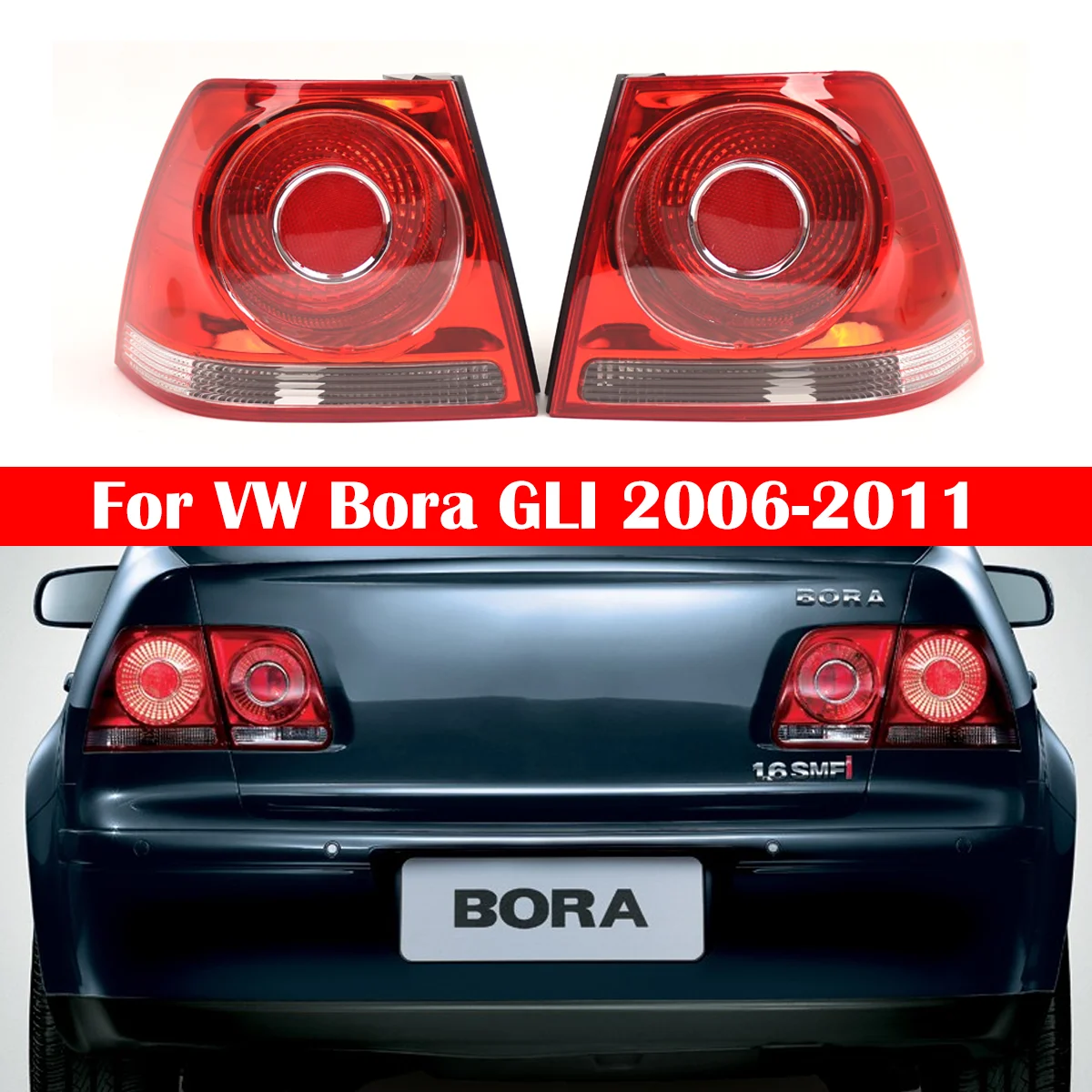 

НОВЫЙ-корпус заднего фонаря для VW Classic Bora, задний стоп-сигнал, задний боковой габаритный фонарь 2006-2011 1JD945095 1JD945096