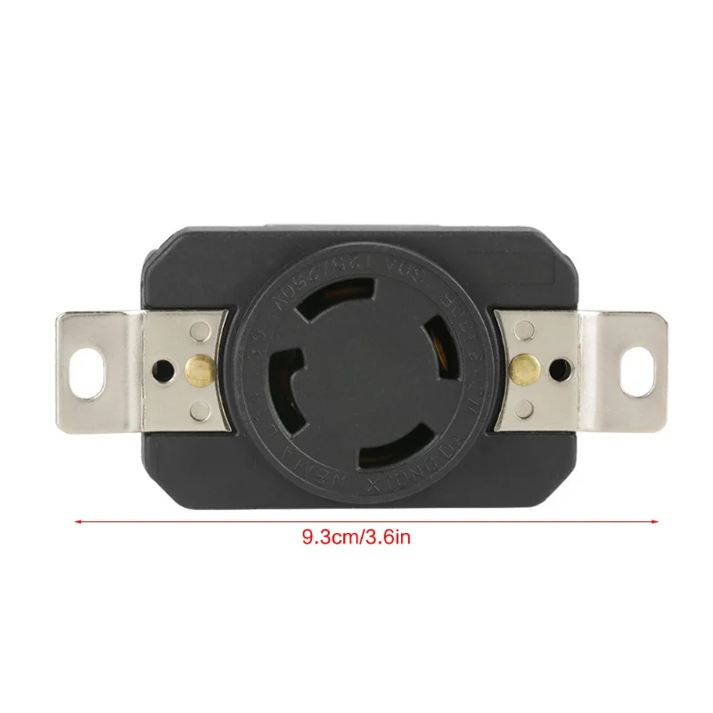 D5 NEMA L14-30R 30A 125V/250V Twist Locking Electrical Plug Female Wall Receptacle Socket Generator Plug Socket Four Wire Plug