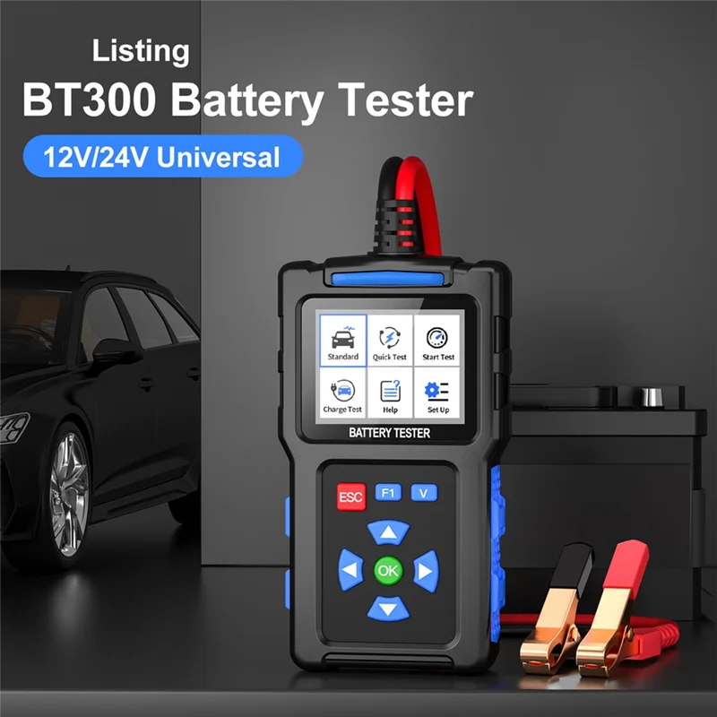 

BT300 Car Battery Tester Car Battery Tool System Detect Auto Battery Analyzer 12V 24V Car Battery Fault Diagnosis