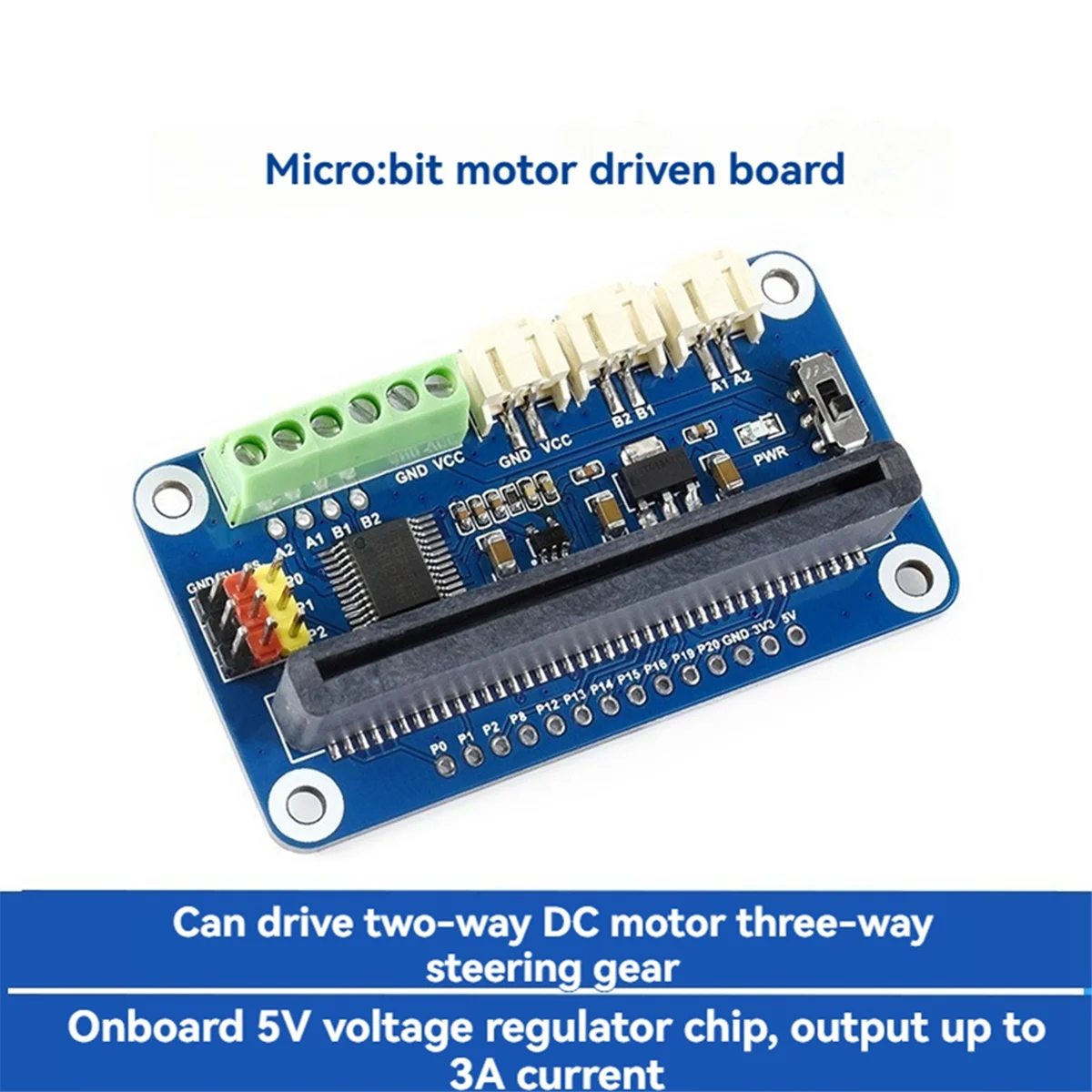

A79I 2-канальный драйвер двигателя, коммутационная плата для Microbit Micro-Bit V1.5 V2, модуль коммутационного экрана