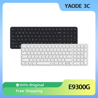 RAPOO E9300G Wireless Keyboard Bluetooth 4.0 5.0 Ultra-thin and Compact Portable Laptop Office Keyboard 99 Keys PC Accessories