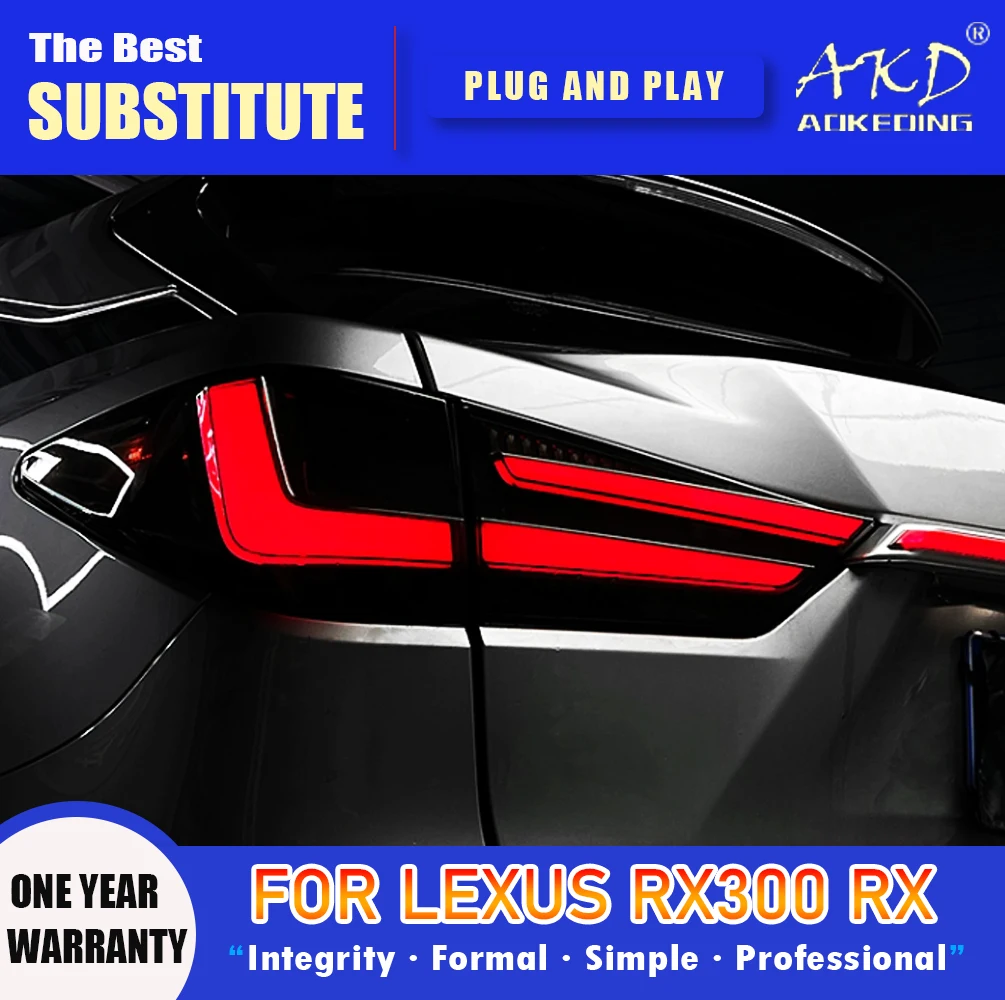 AKD Tail Lamp for Lexus RX300 RX LED Tail Light 2016-2022 RX270 RX350 Rear Fog Brake Turn Signal Automotive Accessories