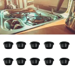 10Pcs Black Effective Reduce Scratches Heat Resistant RV Stove Grommet RV Car accessories