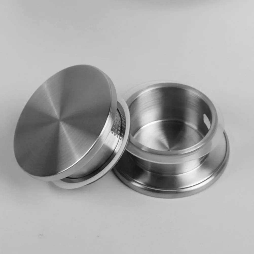 

2 Pcs Slag Separator Lid Jug Lids with Holes Stainless Steel Top Cover for Pitchers Water Kettle Juice Replacement Small