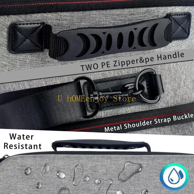B0KF EVA Carrying Bag for Quest 2 Headphone Protective Covers with Handle Travel Carry Bag Protective EVA Pouches