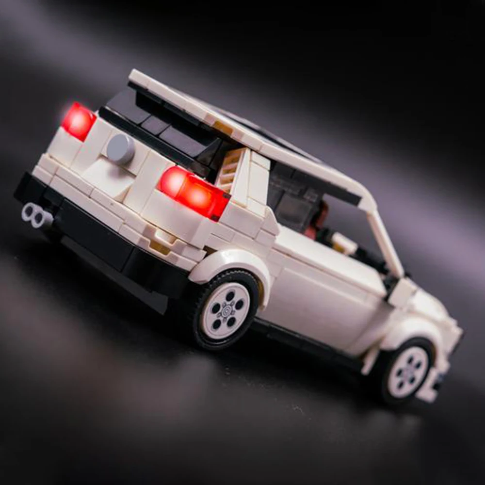 Gobricks MOC-Ensemble de Nuit de Construction pour Enfant, Voiture de Course sur Route, Golfs GTI Mk5, Célèbre Vitesse, Smile, Urgence, Modèle Brique, Jouets, Cadeau Garçon