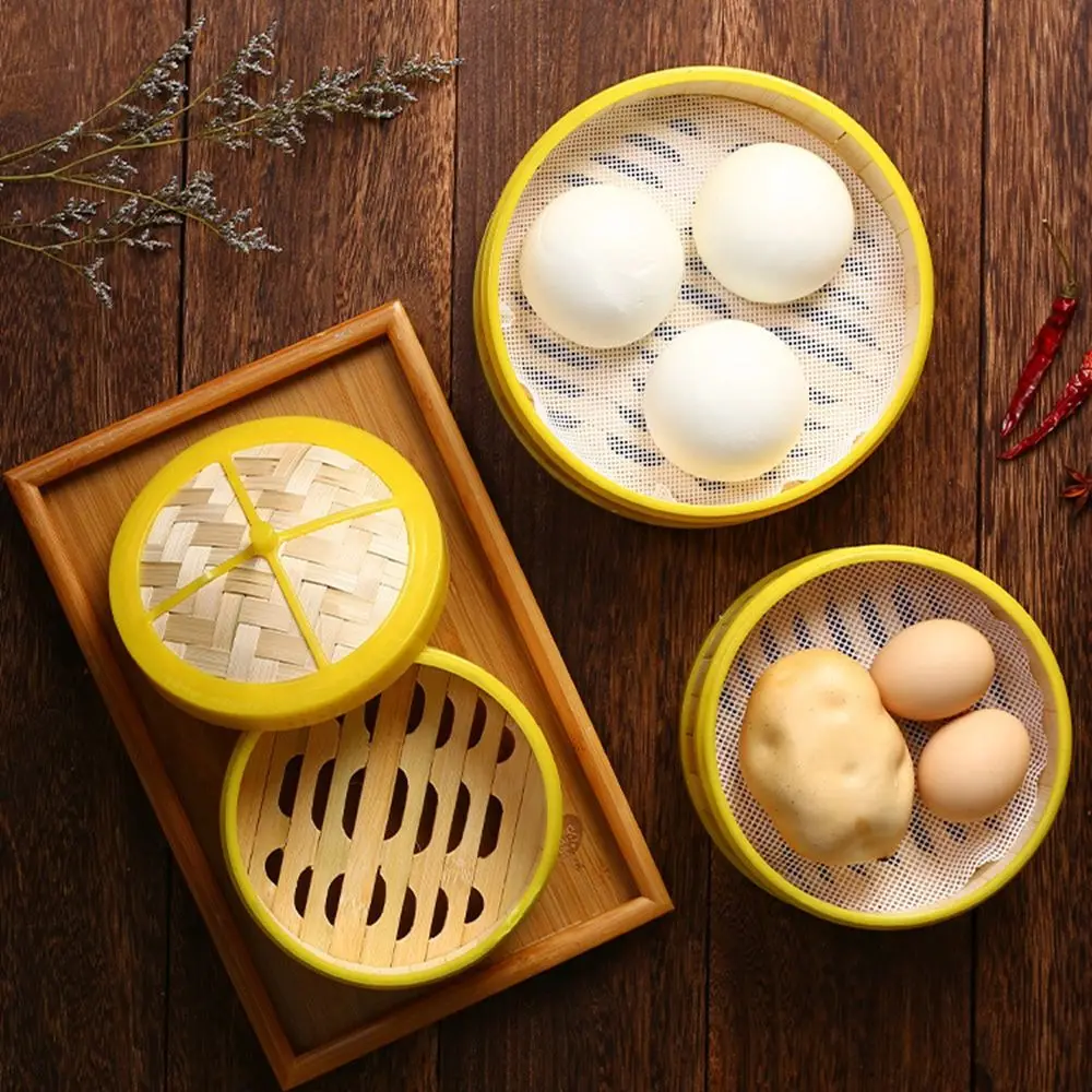 Bamboo Wooden Steamer Kitchen Cookware Fish Rice Dim Sum Basket Rice Pasta Cooker With Lid Food Steamed Stuffed Bun Steamer