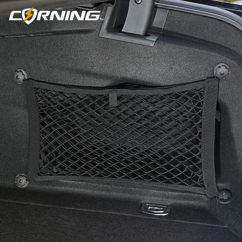 Car Storage Supplies Trunk Net Empty Pocket Mesh Accessories Idea Goods Vehicle Interior Bag Organizer the Automobiles Parts