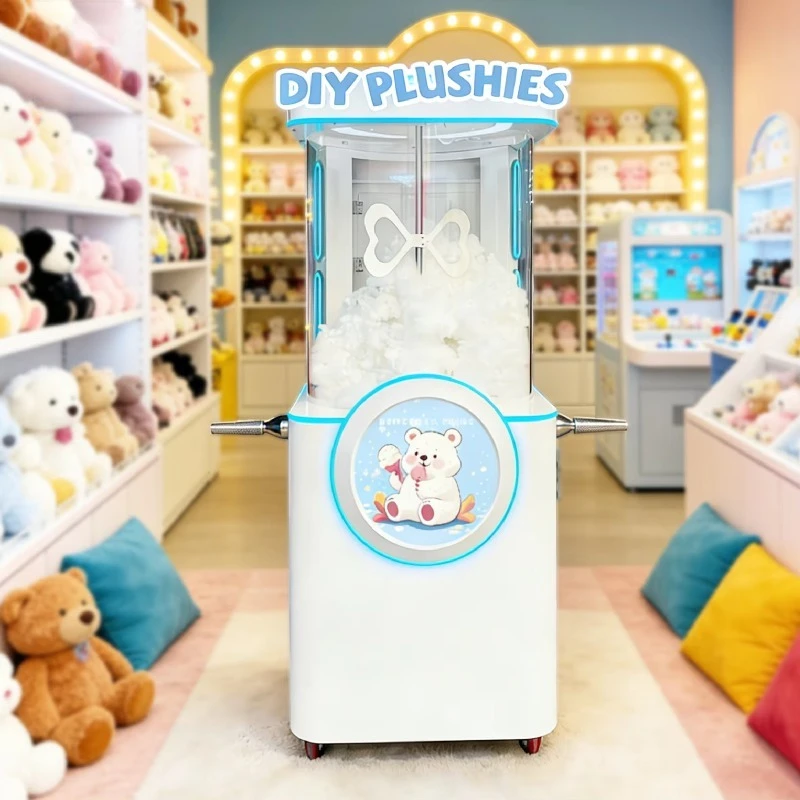 Factory Direct Semi-Automatic Build a Bear Stuffing Machine to Fill Stuffed Animals 110V/220V with LED Letters and Music Play