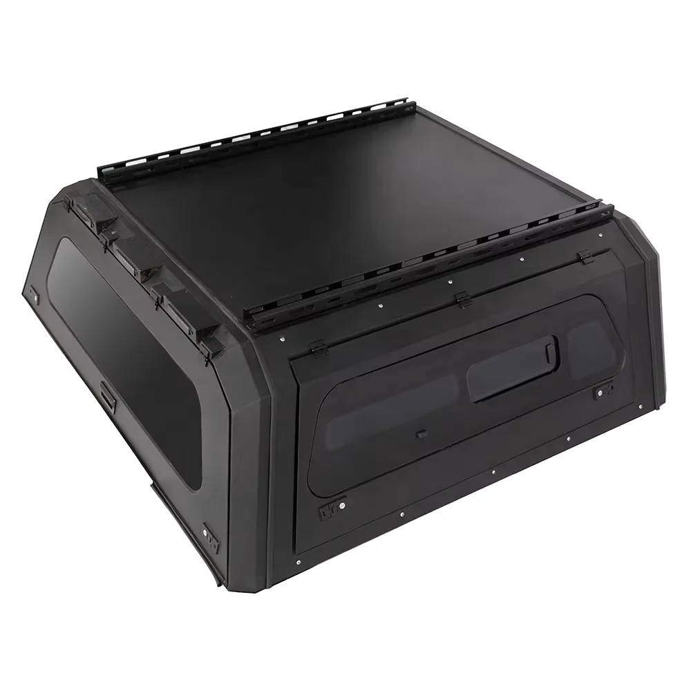 Aluminum alloy with two side sliding windows pickup canopy for Ram 1500