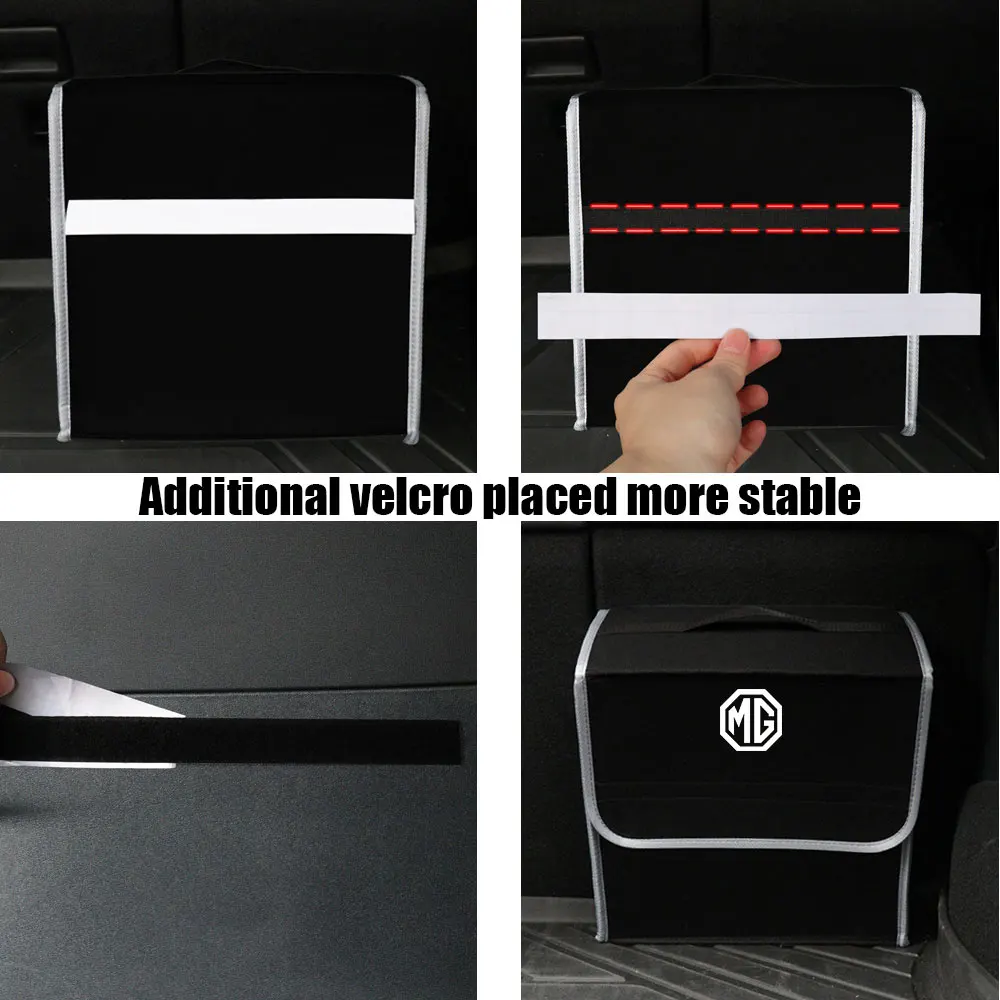 Scatola portaoggetti per bagagliaio di un'auto con coperchio pieghevole in feltro per MG MORRIS GARAGES ZS GS ZT HS ZR SW GT TF 3SW HECTOR Orkina X-Power