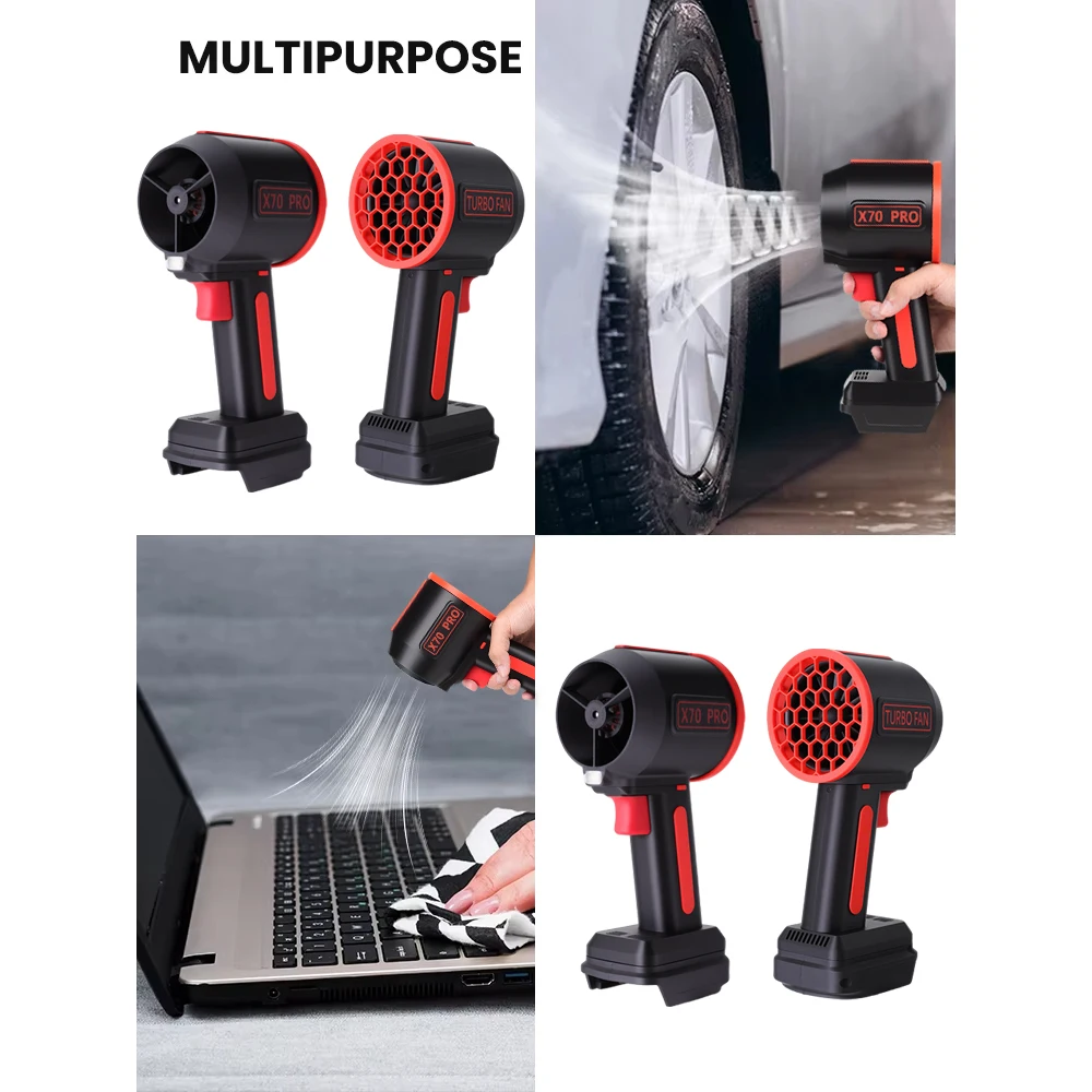 1500 واط منفاخ محمول قوي لماكيتا 64 مللي متر منفاخ الهواء اللاسلكي فرش يده توربو مروحة نفخ نفاثة لديوالت/ميلووكي #3