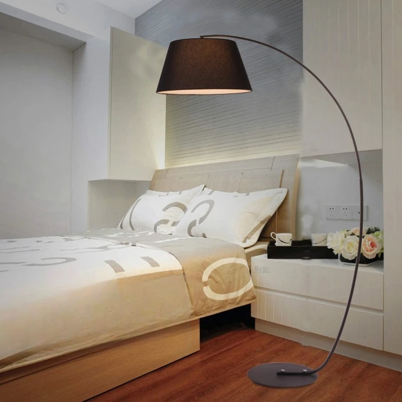 

Study sofa corner floor lamp modern simple study Nordic American creative fishing living room