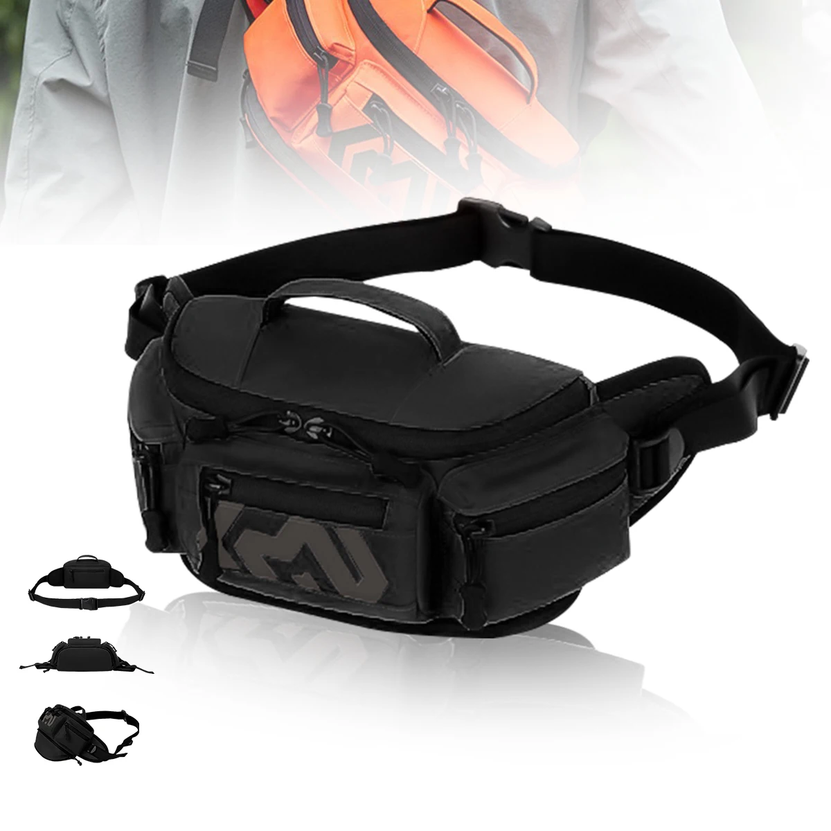 Waist Pack Outdoor Hiking Waist Bag Running Sports Functional Bag Cycling Bag Bum Bag Multi-functional Tool Shoulder Bag